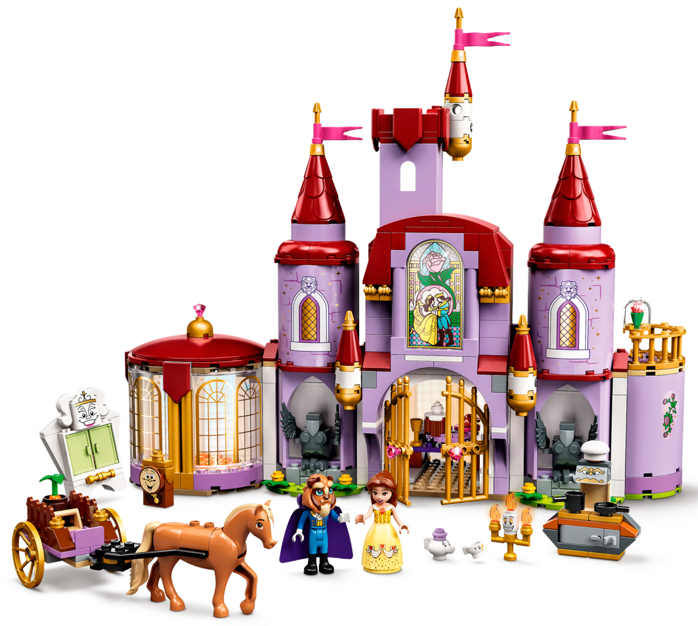 Beauty and The Beast Princess Castle Building Blocks Educational Kids Toys Gift